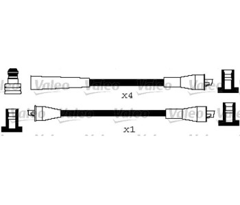 Комплект запалителни кабели VALEO за RENAULT 5 SUPER (B/C40_) от 1984 до 1996