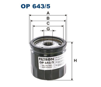 Маслен филтър FILTRON OP 643/5 за RENAULT MEGANE IV (B9A/M_) от 2015