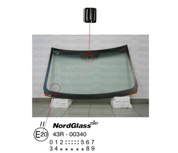 Челно стъкло NordGlass за DACIA DUSTER (HS_) от 2010 до 2018