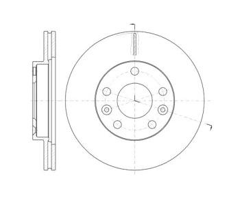Спирачен диск вентилиран Ø269mm за DACIA DUSTER (HS_) от 2010 до 2018