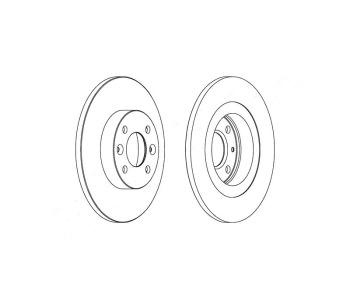 Спирачен диск плътен Ø259mm FERODO за DACIA LOGAN I (LS) седан от 2004 до 2012