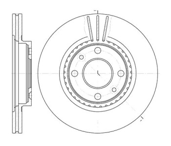 Спирачен диск вентилиран Ø259mm за DACIA LOGAN I (LS) седан от 2004 до 2012
