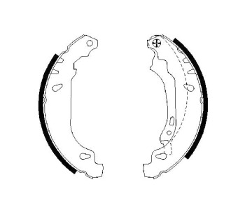 Комплект спирачни челюсти BOSCH за RENAULT THALIA/SYMBOL I (LB0/1/2_) от 1998 до 2008