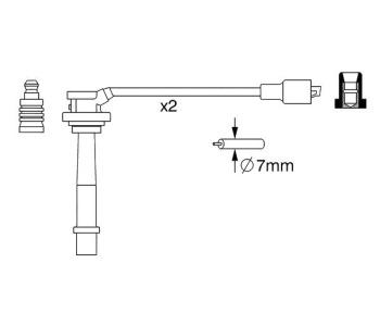 Комплект запалителни кабели BOSCH за SUZUKI SX4 (GY) седан от 2007 до 2014