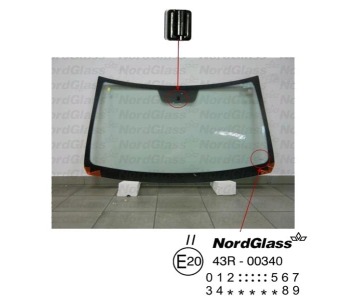 Челно стъкло NordGlass за DACIA LOGAN I (FS) товарен от 2009 до 2012