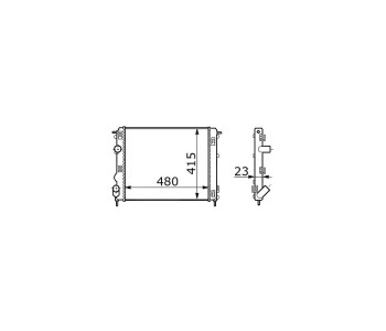 Воден радиатор TOP QUALITY за RENAULT THALIA/SYMBOL II (LU1/2_) от 2008 до 2013