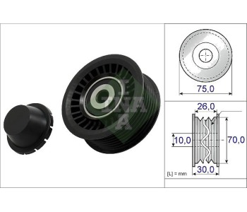 Паразитна/ водеща ролка, пистов ремък INA 532 0723 10 за RENAULT MEGANE III GRANDTOUR (KZ0/1) комби от 2008 до 2016