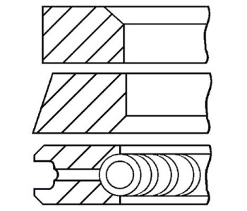 Комплект сегменти (+0,50mm) GOETZE за RENAULT MODUS (F/JP0_) от 2004 до 2012