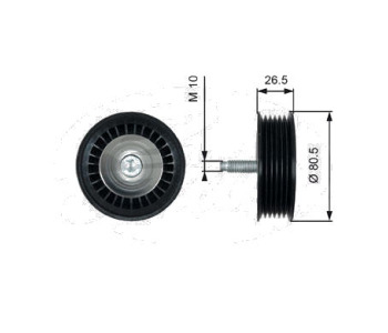 Паразитна/ водеща ролка, пистов ремък GATES T36490 за RENAULT MODUS (F/JP0_) от 2004 до 2012