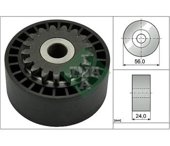 Обтящна ролка, пистов ремък INA 531 0744 10 за RENAULT CLIO II (SB0/1/2_) товарен от 1998 до 2005