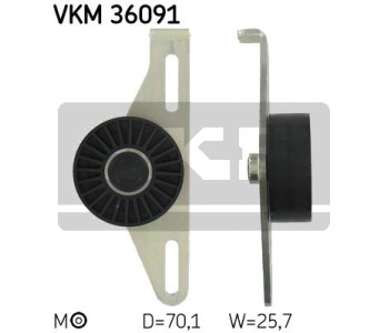 Обтящна ролка, пистов ремък SKF VKM 36091 за RENAULT KANGOO I (KC0/1_) пътнически от 1997 до 2007