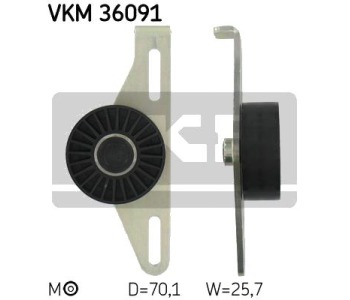 Обтящна ролка, пистов ремък SKF VKM 36091 за DACIA LOGAN I (FS) товарен от 2009 до 2012