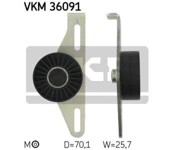 Обтящна ролка, пистов ремък SKF VKM 36091 за RENAULT THALIA/SYMBOL I (LB0/1/2_) от 1998 до 2008