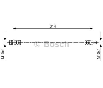 Спирачен маркуч BOSCH за DACIA LOGAN I (FS) товарен от 2009 до 2012