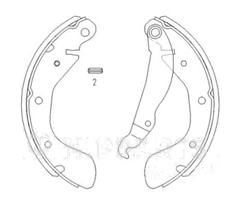 Комплект спирачни челюсти NIPPARTS за DAEWOO NUBIRA (KLAJ) от 1997 до 2003