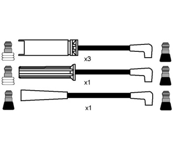 Комплект запалителни кабели NGK за DAEWOO NEXIA (KLETN) от 1995 до 1997