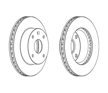 Спирачен диск вентилиран Ø256mm FERODO за DAEWOO NUBIRA (KLAN) комби от 2003