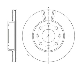 Спирачен диск вентилиран Ø236mm за CHEVROLET SPARK (M300) от 2009 до 2013