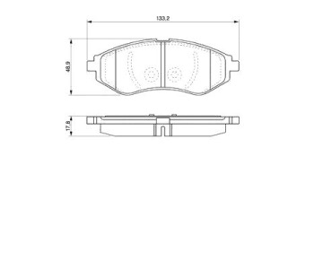 Комплект спирачни накладки BOSCH за CHEVROLET AVEO (T200) хечбек от 2003 до 2008