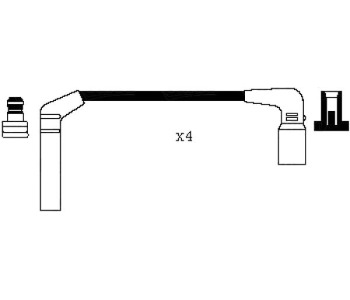 Комплект запалителни кабели VALEO за CHEVROLET AVEO (T250, T255) хечбек от 2007