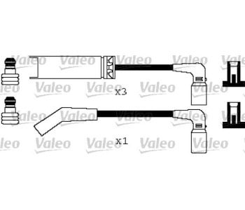 Комплект запалителни кабели VALEO за DAEWOO LANOS (KLAT) от 1997 до 2004