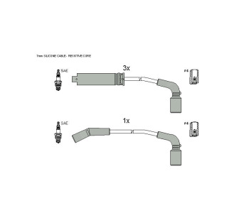 Комплект запалителни кабели STARLINE за DAEWOO LANOS (KLAT) от 1997 до 2004