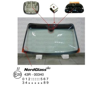 Челно стъкло NordGlass за DAEWOO LACETTI (KLAN) хечбек от 2002