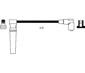 Комплект запалителни кабели VALEO за CHEVROLET LACETTI (J200) хечбек от 2003 до 2009