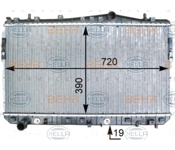 Радиатор, охлаждане на двигателя HELLA 8MK 376 762-681 за CHEVROLET LACETTI (J200) хечбек от 2003 до 2009