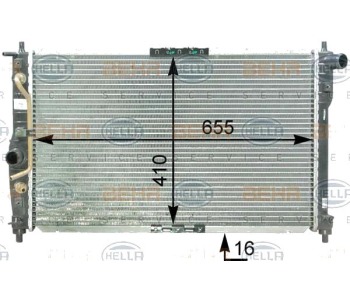 Воден радиатор HELLA за DAEWOO LANOS (KLAT) седан от 1997 до 2004