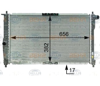 Воден радиатор HELLA за DAEWOO LEGANZA (KLAV) от 1997 до 2004