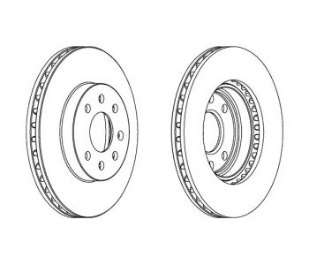 Спирачен диск вентилиран Ø256mm FERODO за DAEWOO NUBIRA (KLAN) комби от 2003