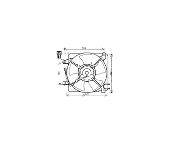 Вентилатор охлаждане на двигателя P.R.C за CHEVROLET MATIZ (M200, M250) от 2005 до 2009