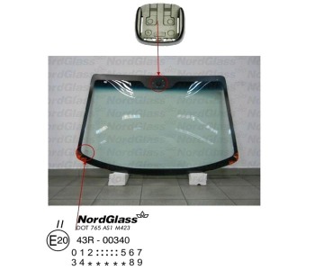 Челно стъкло NordGlass за DAEWOO REZZO (KLAU) от 2000 до 2008