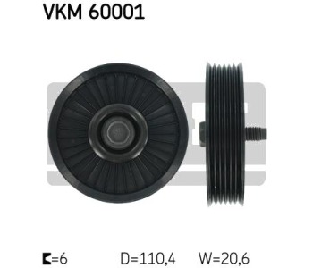 Паразитна/ водеща ролка, пистов ремък SKF VKM 60001 за CHEVROLET AVEO (T250, T255) седан от 2005