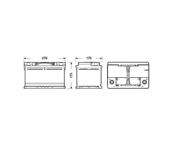 Стартов акумулатор EXIDE EL652 за FORD TRANSIT платформа от 2013