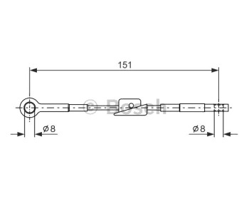 Жило ръчна спирачка BOSCH за FORD FIESTA II (FBD) от 1983 до 1989