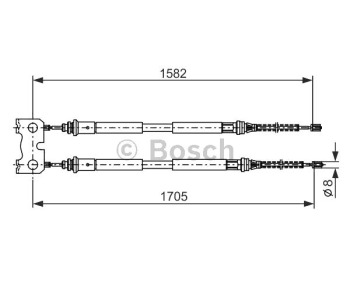 Жило ръчна спирачка BOSCH за FORD ESCORT VII (GAL, AAL, ABL) от 1995 до 2002