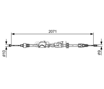 Жило ръчна спирачка BOSCH за FORD S-MAX (WA6) от 2006 до 2014