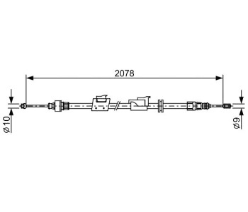 Жило ръчна спирачка BOSCH за FORD MONDEO IV (BA7) седан от 2007 до 2015