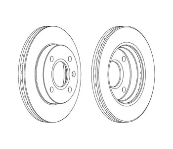 Спирачен диск вентилиран Ø240mm FERODO за FORD ESCORT CLASSIC (AAL, ABL) от 1998 до 2000