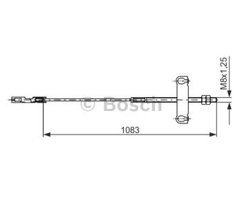 Жило ръчна спирачка BOSCH за FORD TRANSIT (FA) товарен от 2000 до 2006