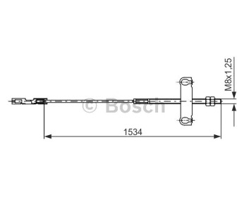 Жило ръчна спирачка BOSCH за FORD TRANSIT (FA) товарен от 2000 до 2006