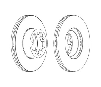 Спирачен диск вентилиран Ø300mm FERODO за FORD TRANSIT товарен от 2006 до 2014