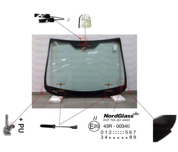 Челно стъкло NordGlass за FORD B-MAX (JK) от 2012