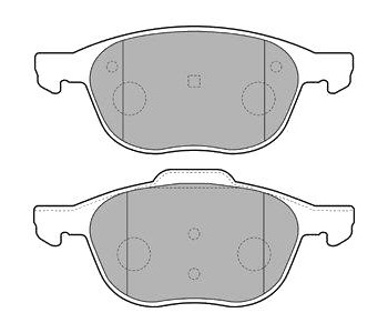 Комплект спирачни накладки DELPHI за FORD GRAND C-MAX (DXA/CB7, DXA/CEU) от 2010