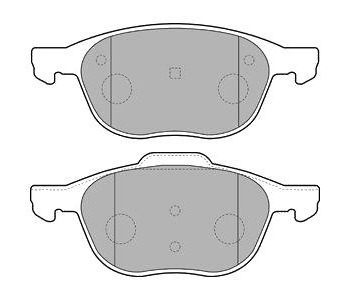 Комплект спирачни накладки DELPHI за FORD C-MAX II (DXA/CB7, DXA/CEU) от 2010