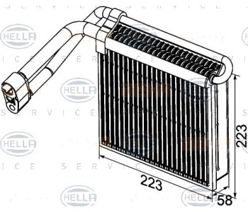 Изпарител, климатична система HELLA 8FV 351 330-761