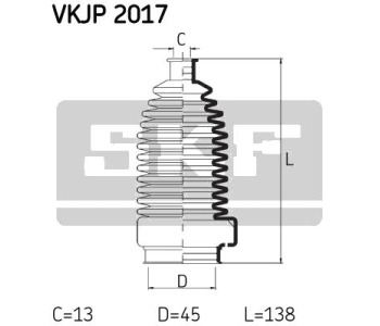 Комплект маншон, полуоска SKF за FORD C-MAX I (DM2) от 2007 до 2010