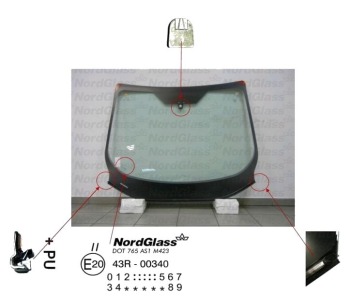 Челно стъкло NordGlass за FORD C-MAX II (DXA/CB7, DXA/CEU) от 2010
